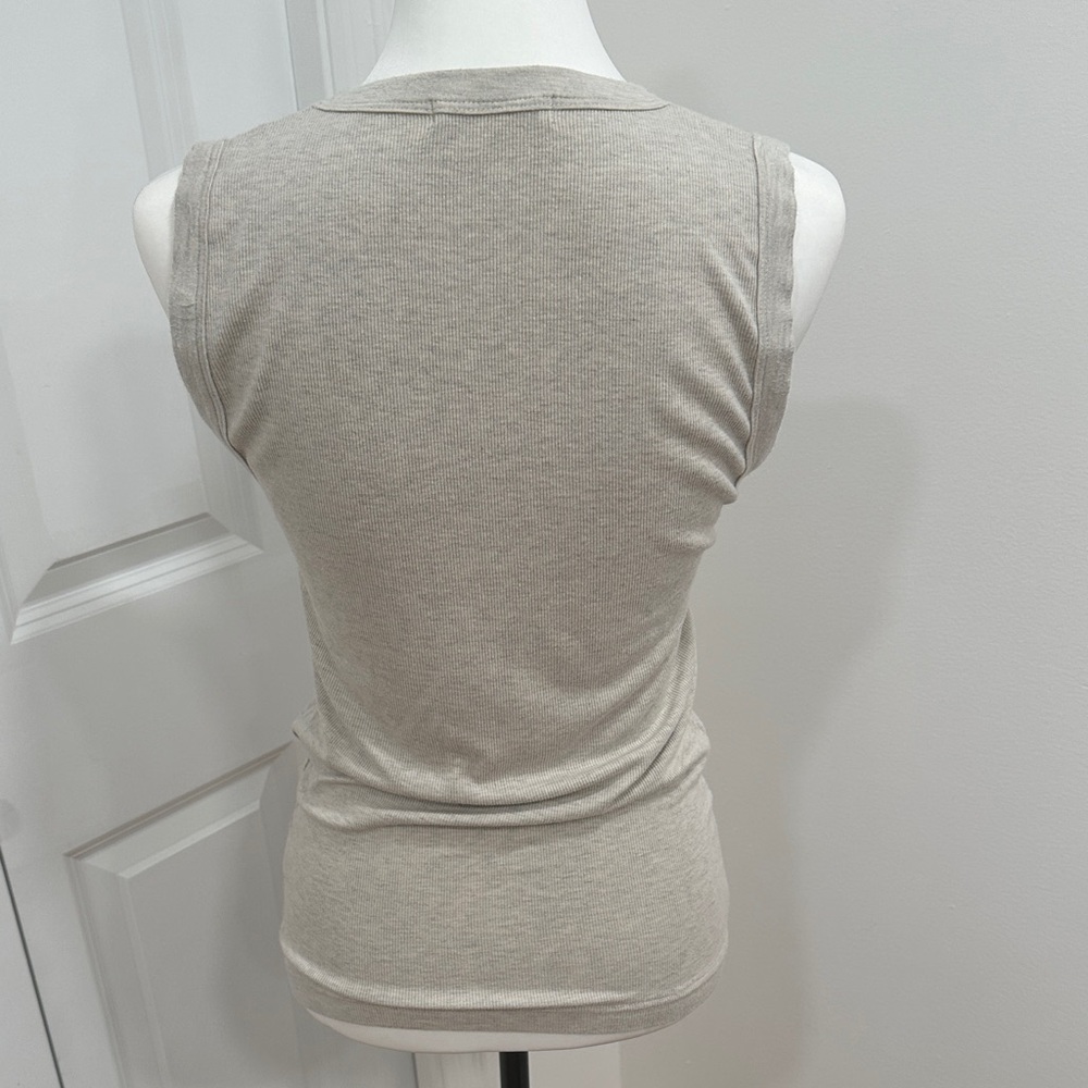 perfectwhitetee Jordan U Neck Tank Top - Light Beige - Picture 2 of 2